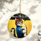 ORNAMENT Porcelain 3"x 3" Round "Meow Can Do It!"