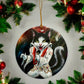 ORNAMENT Porcelain 3"x 3" Round "Elvis Purresley"