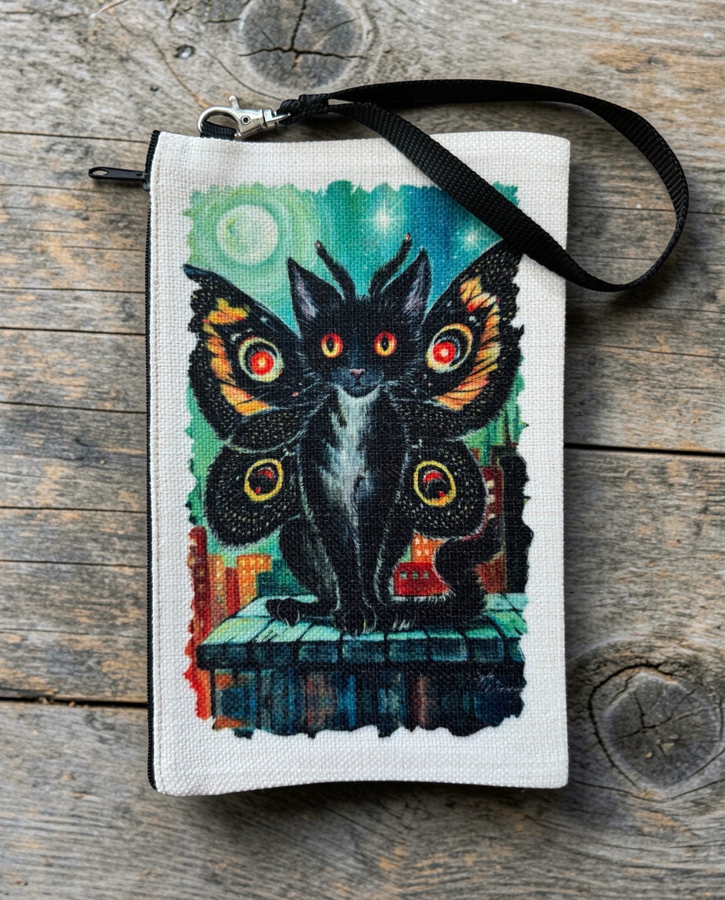 Linen Wallet "Kitty Bus"