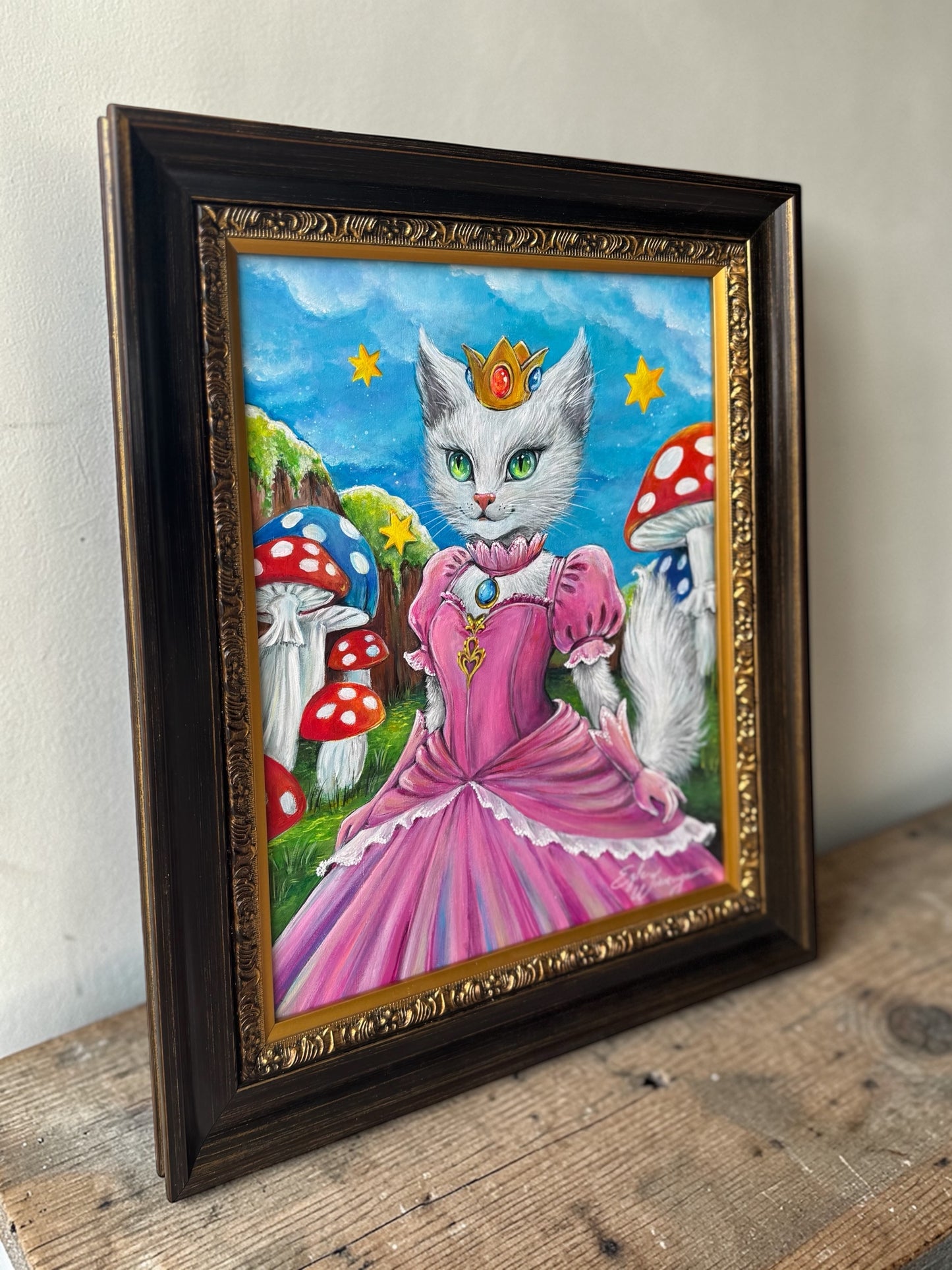 Original Painting "Purrincess Peach"