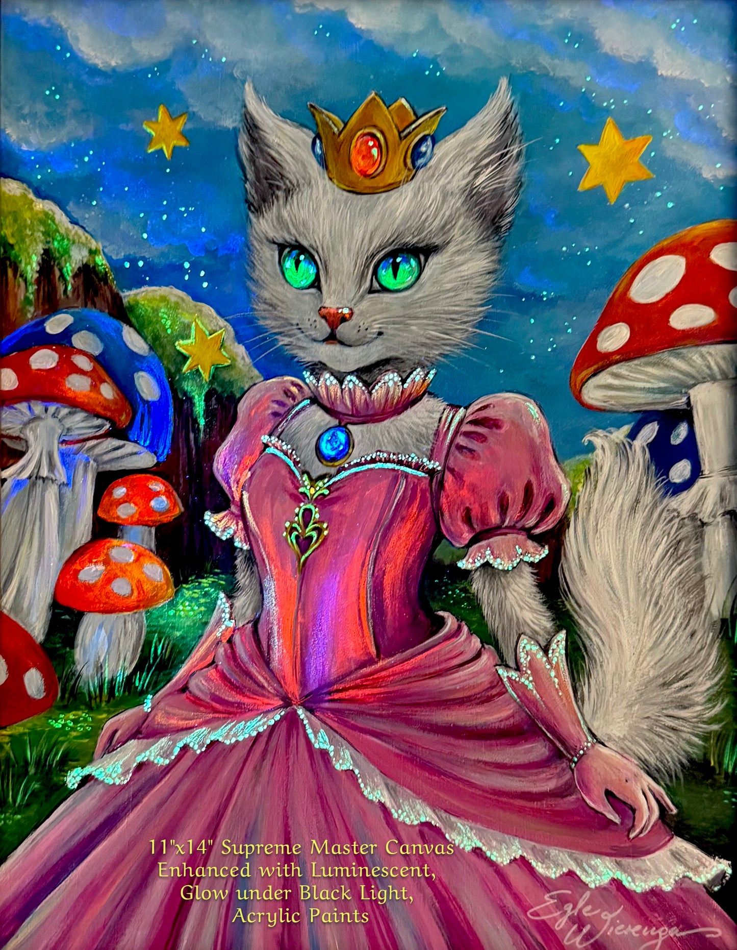 SUPREME MASTER CANVAS "Purrincess Peach" Limited to 5!