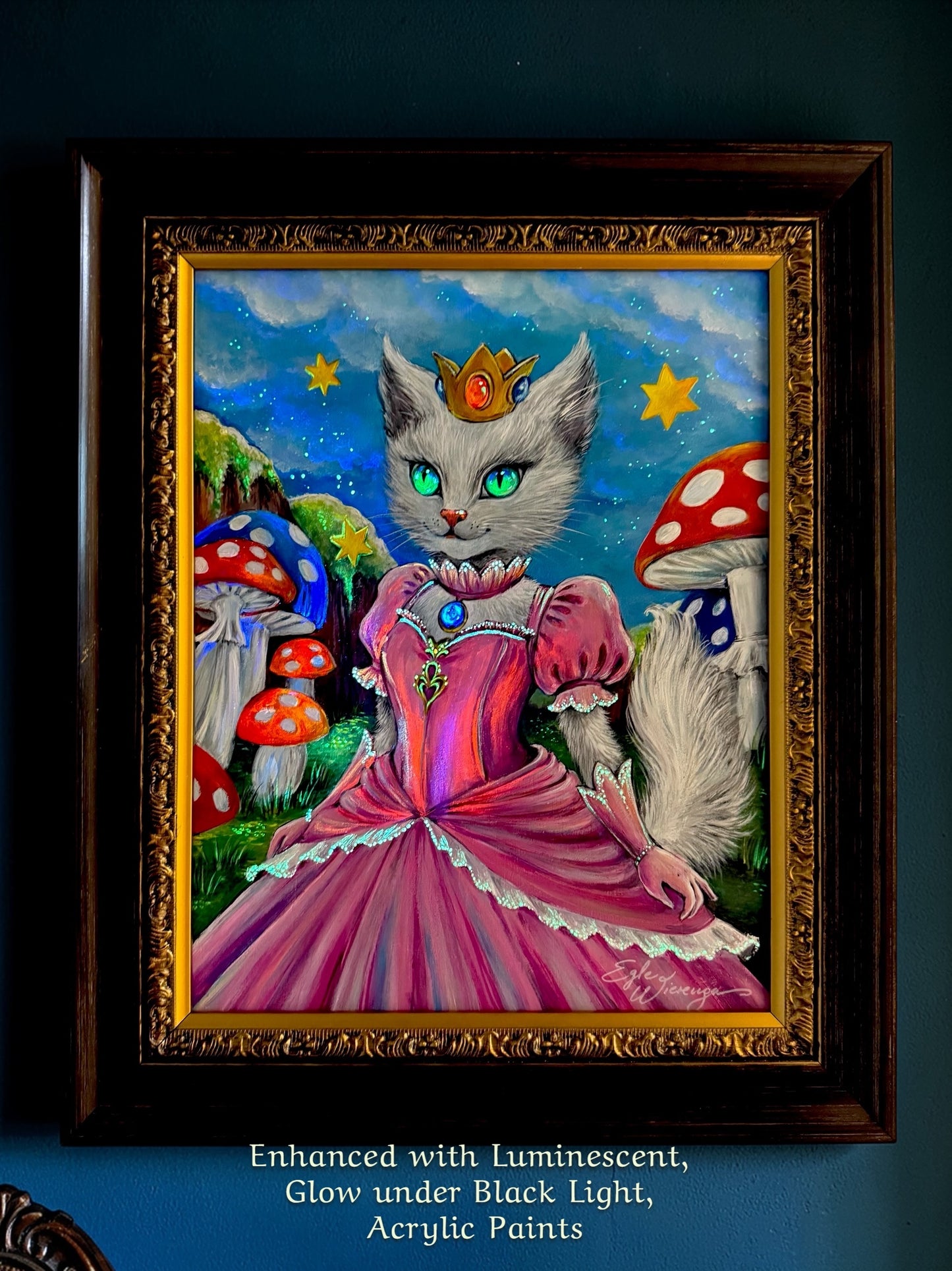 Original Painting "Purrincess Peach"
