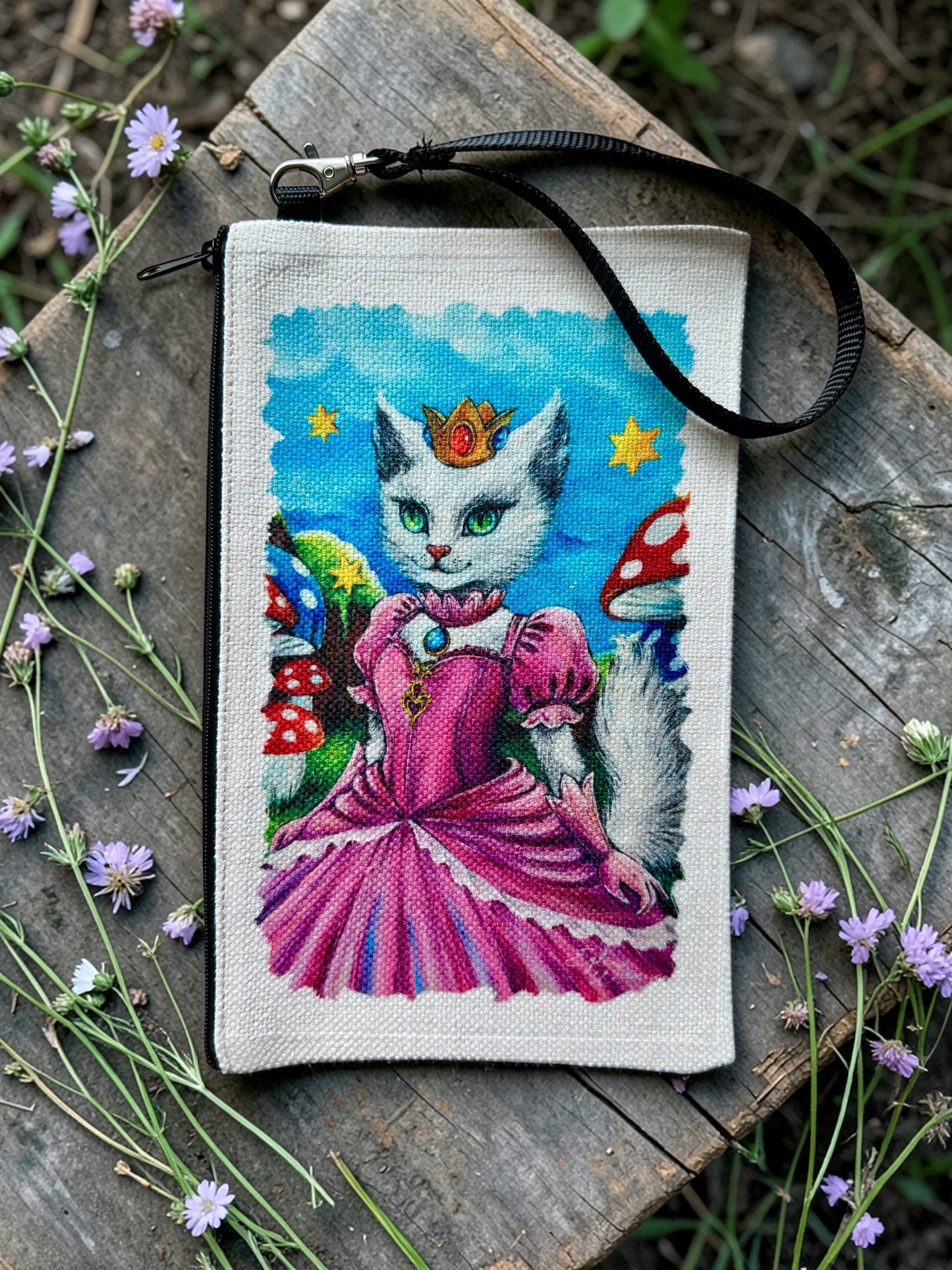 Linen Wallet "Perrincess Peach"