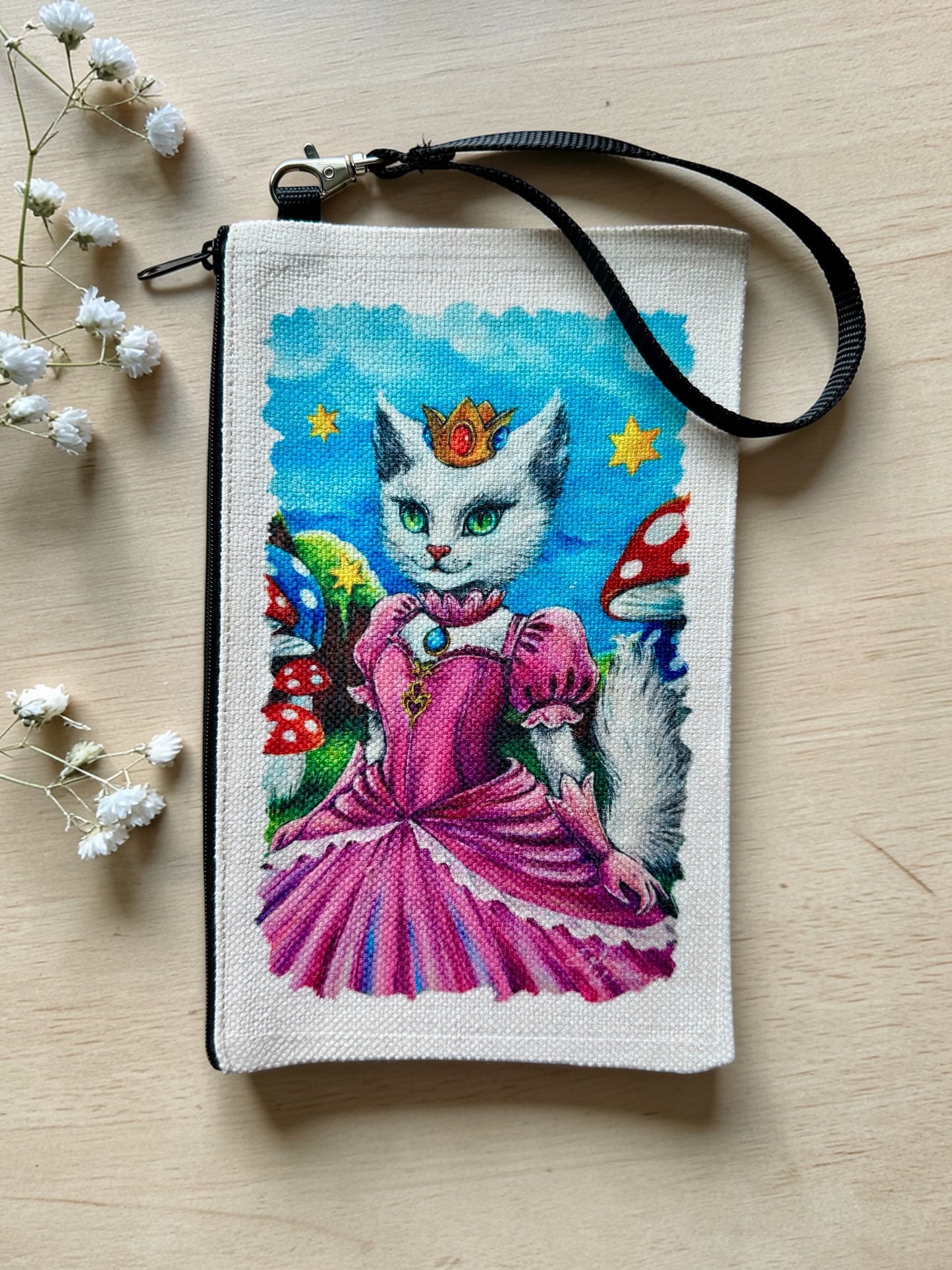 Linen Wallet "Perrincess Peach"