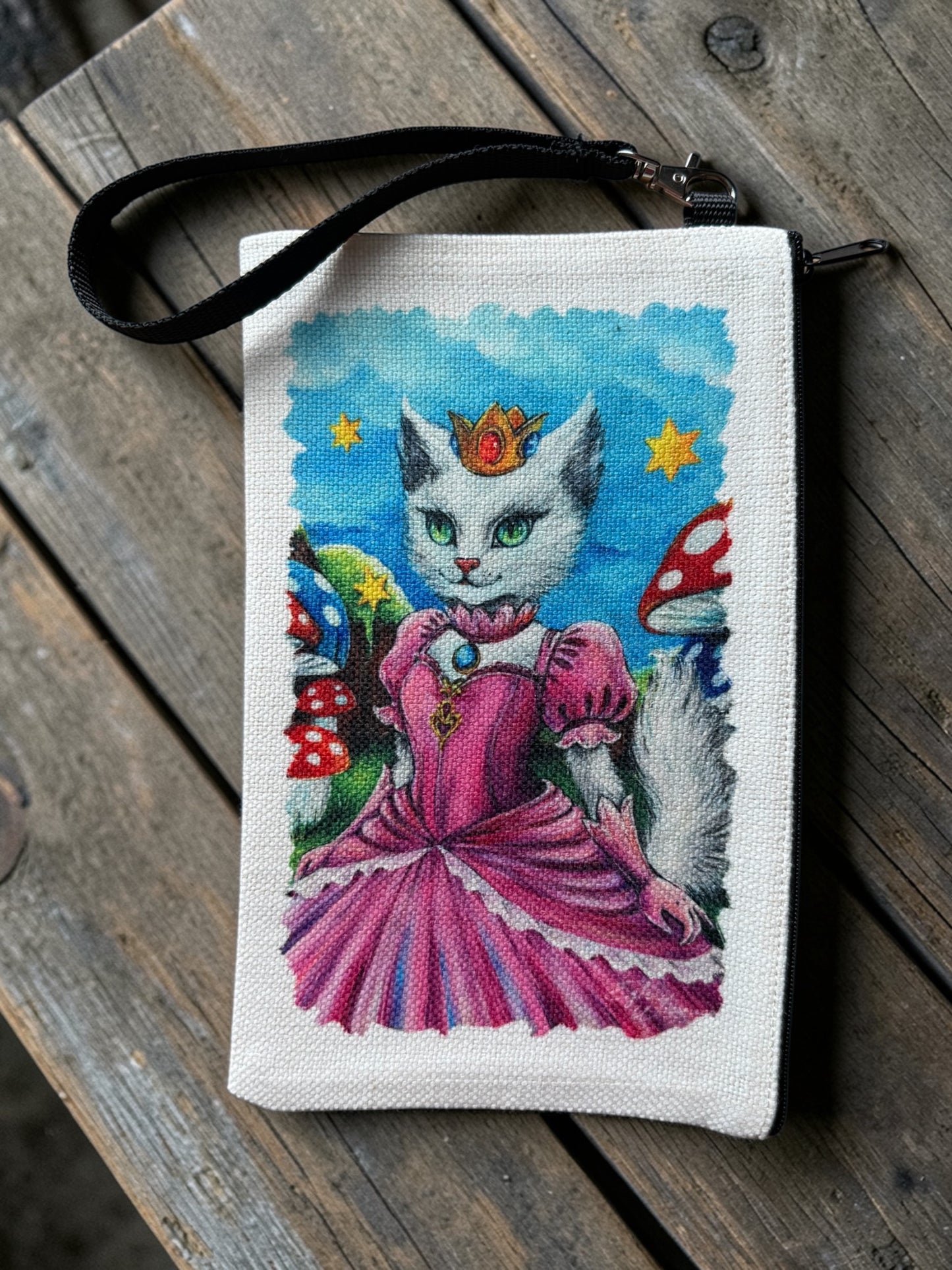 Linen Wallet "Perrincess Peach"