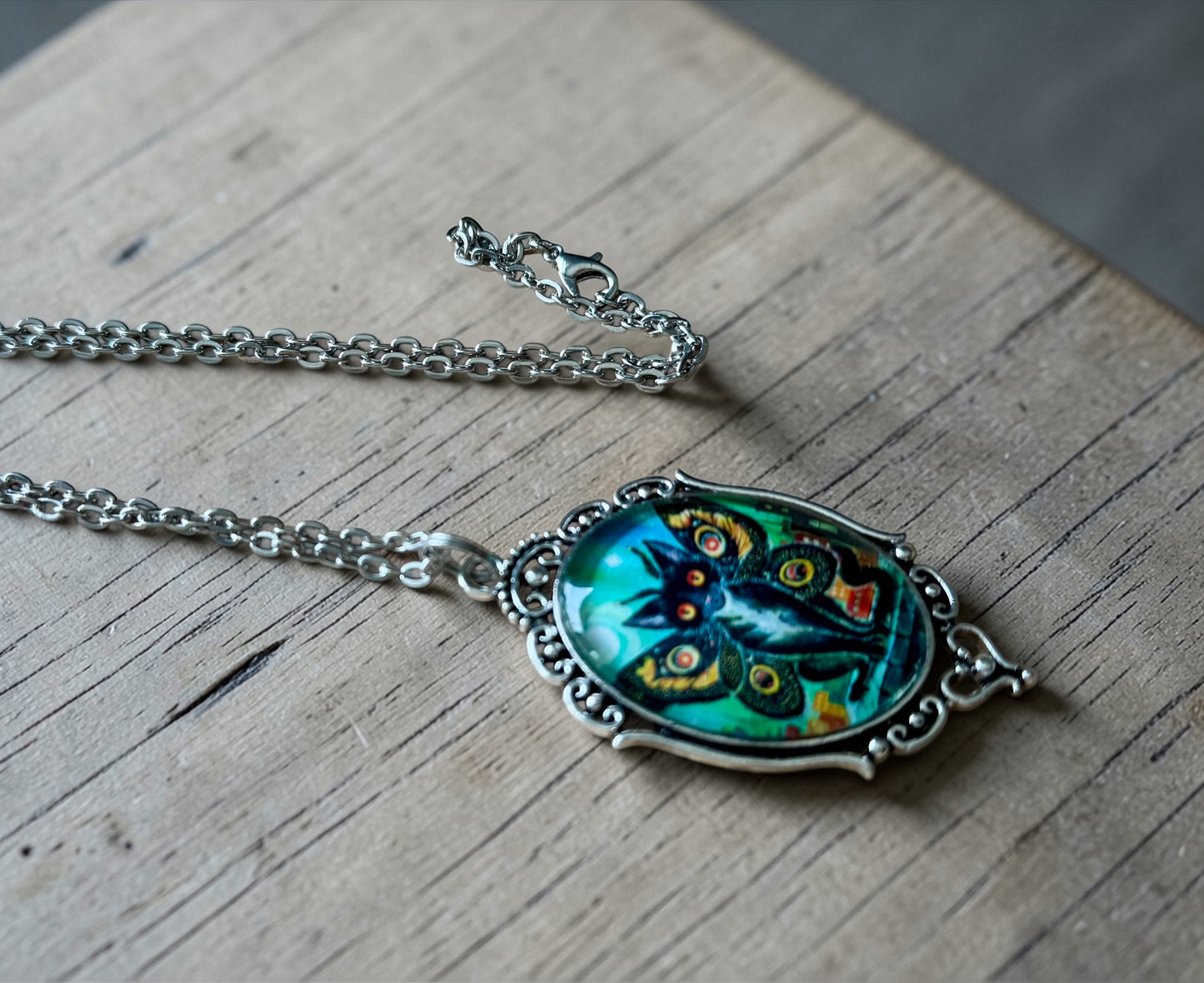 Necklace "Moth Meow"