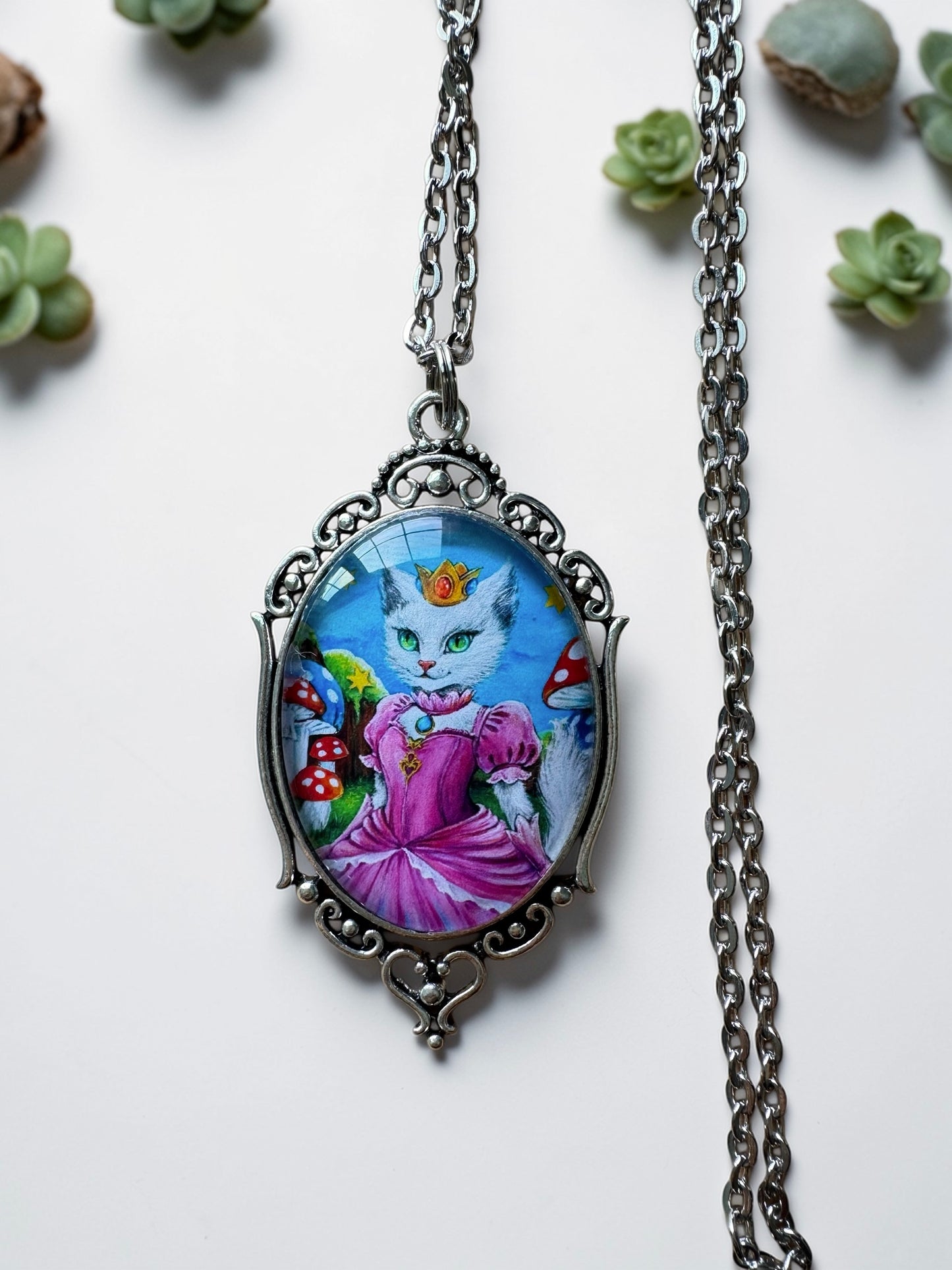 Necklace "Purrincess Peach"