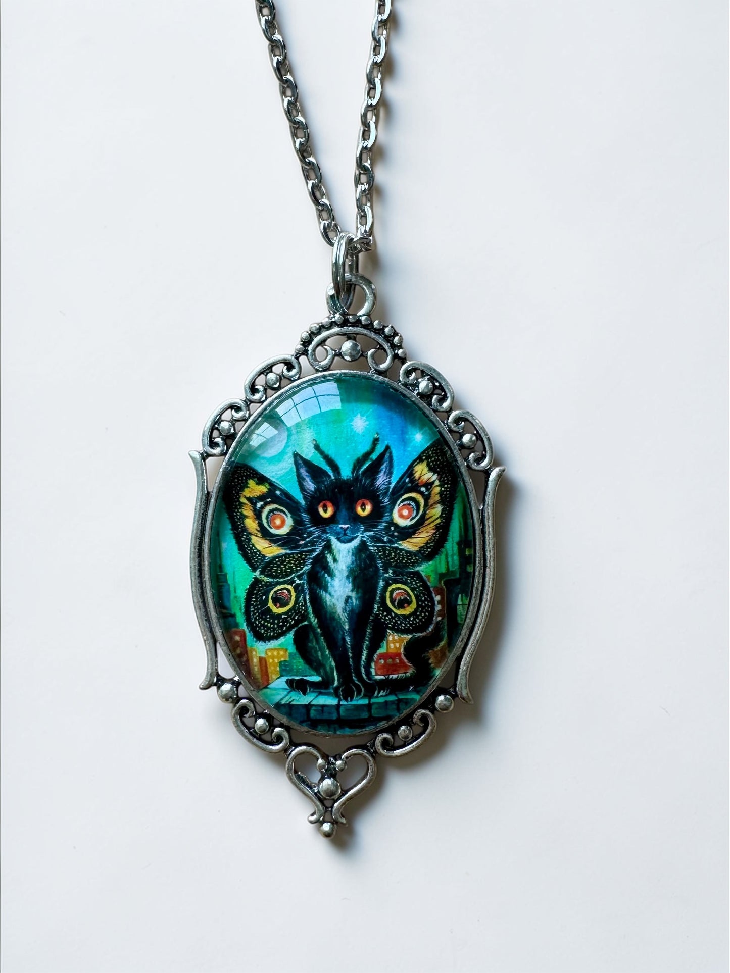 Necklace "Moth Meow"