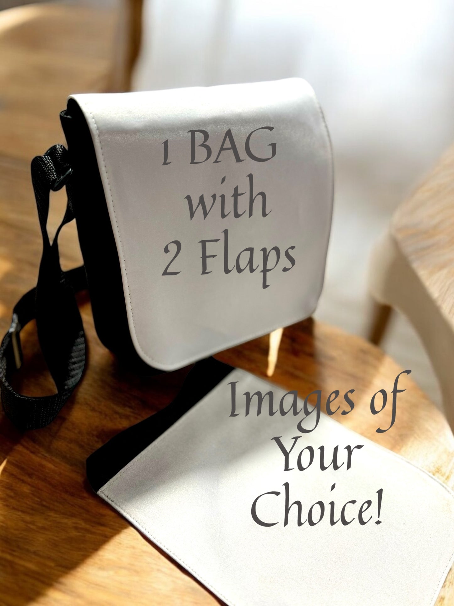 SHOULDER BAGS with extra flaps! Pick any image from my entire shop* See Directions Below