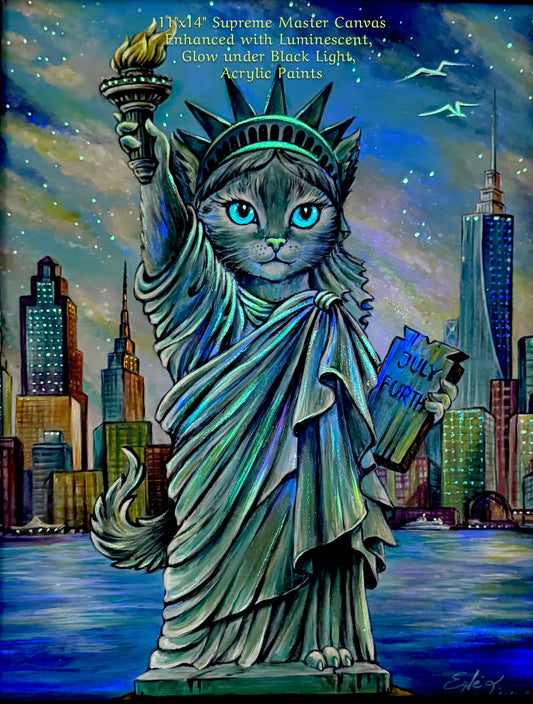 SUPREME MASTER CANVAS  "Statue of Lipurrty" Limited to 5!