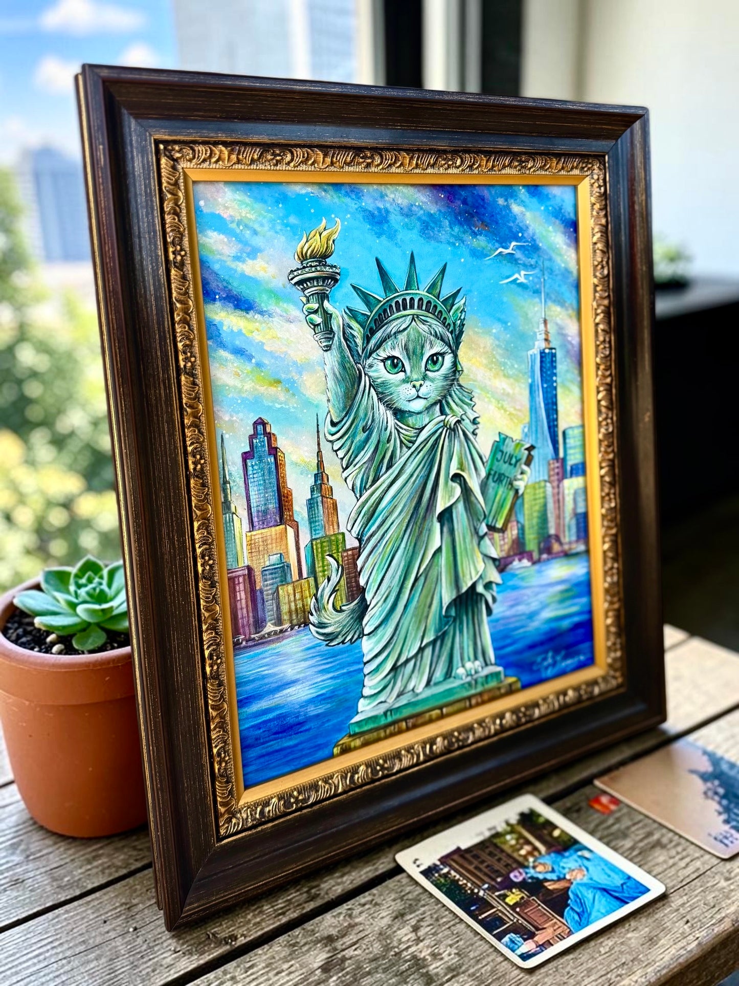 Original Painting "Statue of Lipurrty"