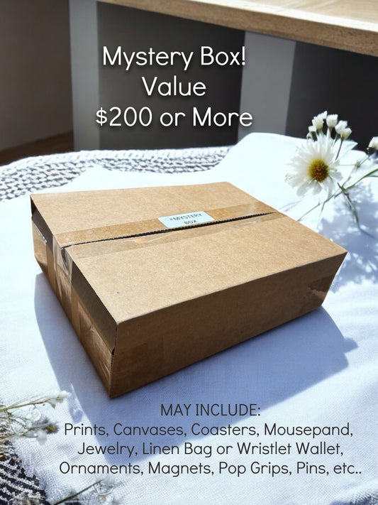 🎁 Limited Time! MYSTERY BOX – A Surprise Collection of My Artwork & Gifts! 🎁 Value of $200 or more!