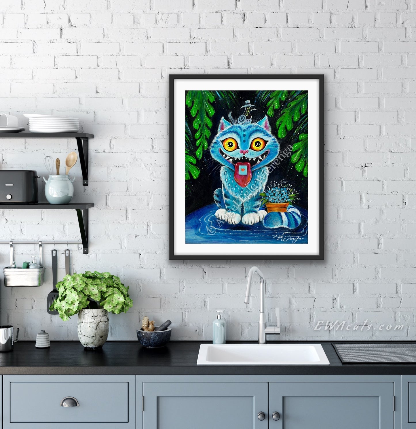 Art Print "Derpy Tiger Cat"