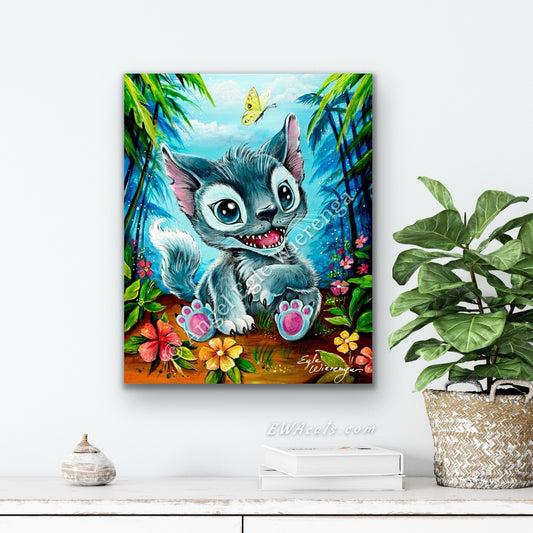 CANVAS "Kitty Stitch" Open Edition Canvas Giclee