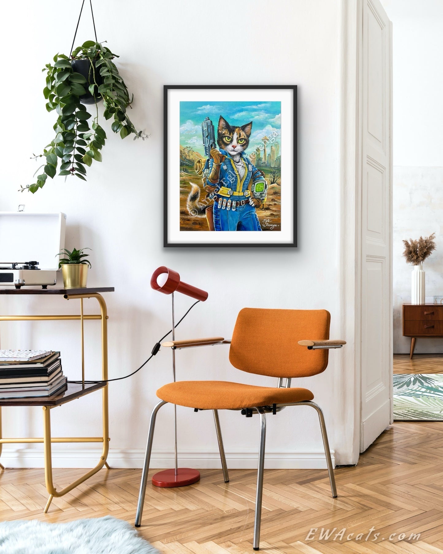 Art Print "Lucy Cat" Inspired by Fallout TV Series