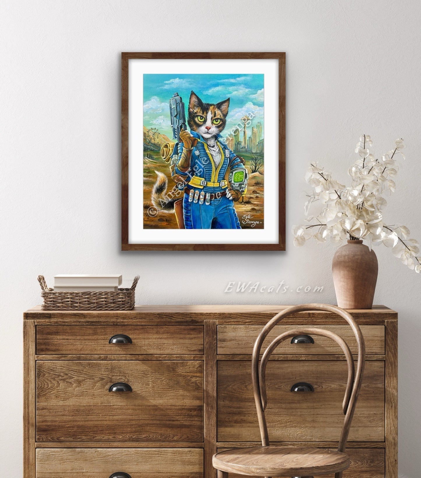 Art Print "Lucy Cat" Inspired by Fallout TV Series