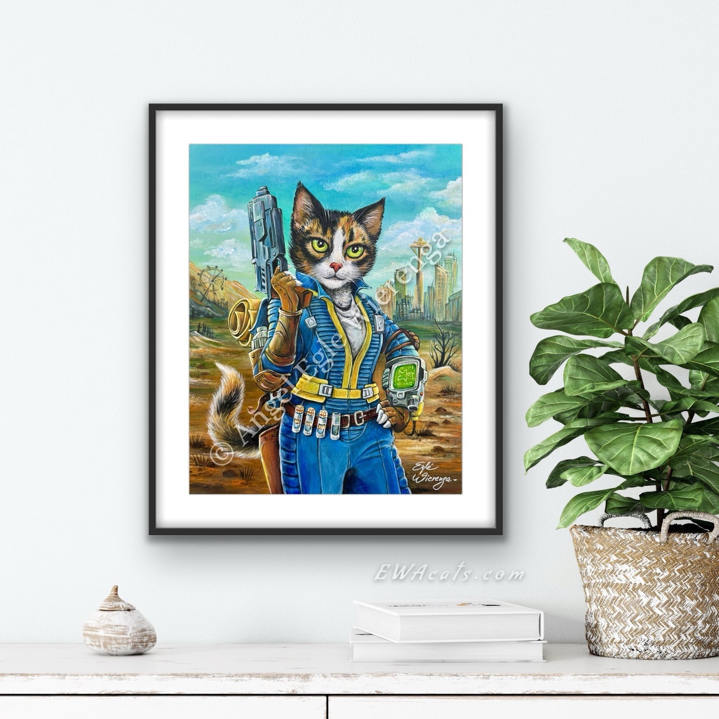 Art Print "Lucy Cat" Inspired by Fallout TV Series