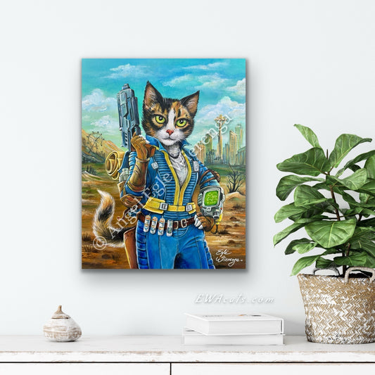 CANVAS "Lucy Cat" Inspired by Fallout, Open Edition Canvas Giclee