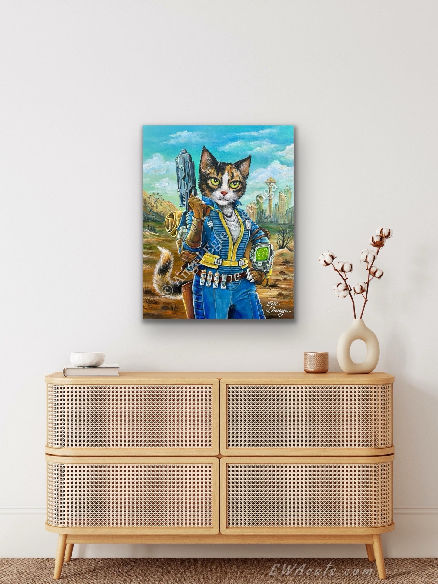 SUPREME MASTER CANVAS  "Lucy Cat" Inspired by Fallout, Limited to 5!
