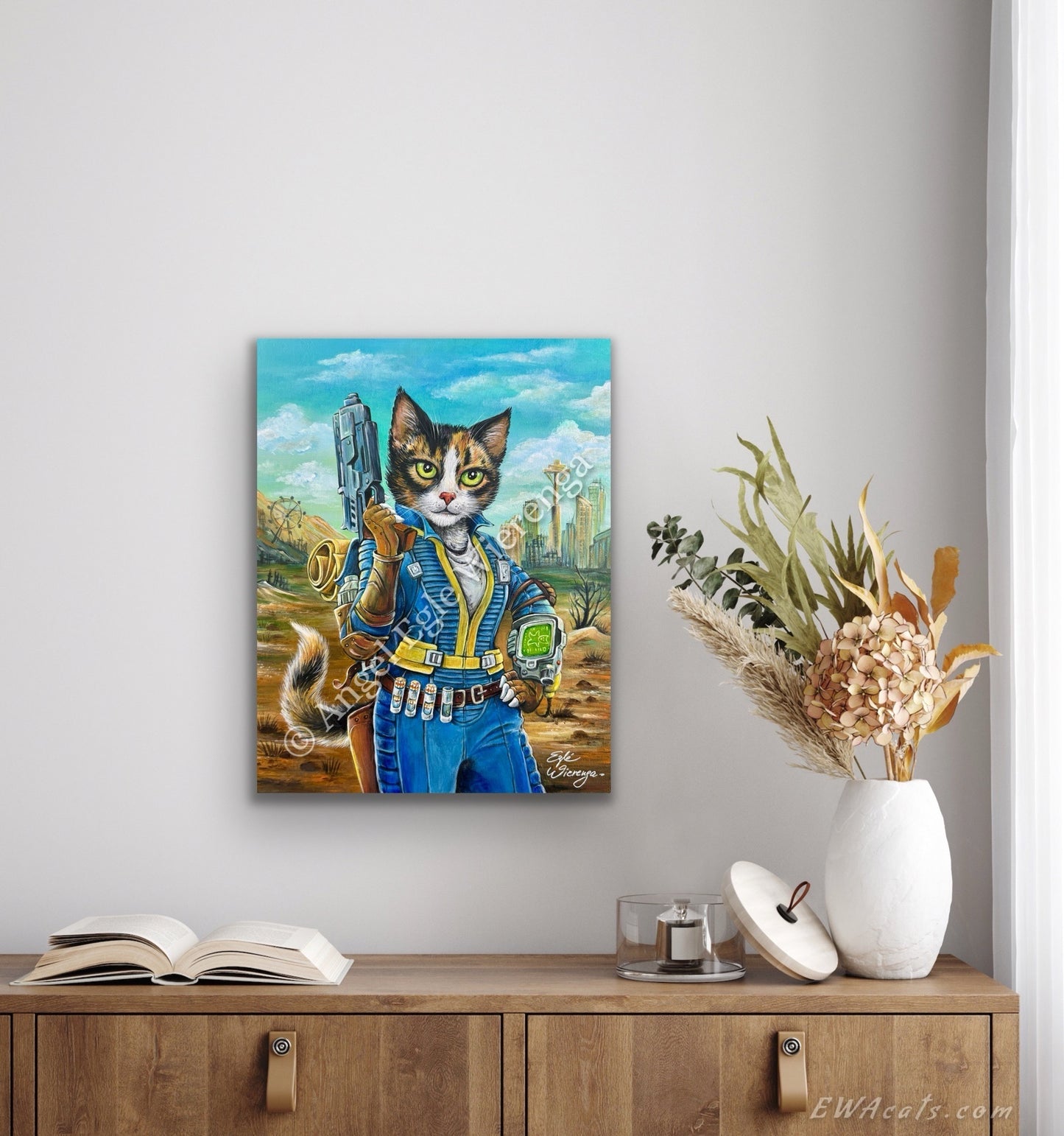 SUPREME MASTER CANVAS  "Lucy Cat" Inspired by Fallout, Limited to 5!