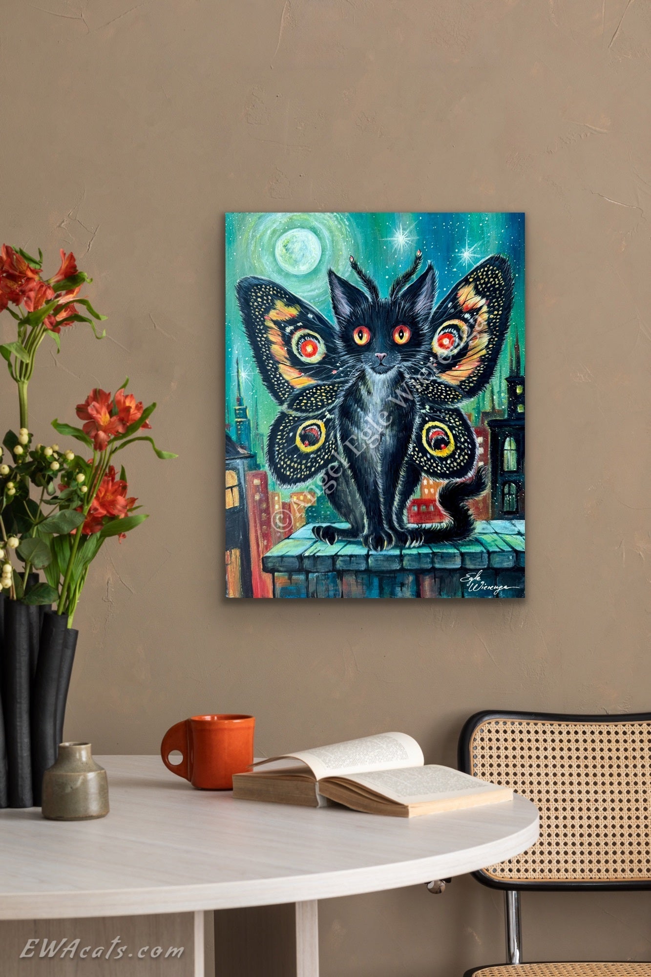 CANVAS "Mothmeow" Open Edition Canvas Giclee