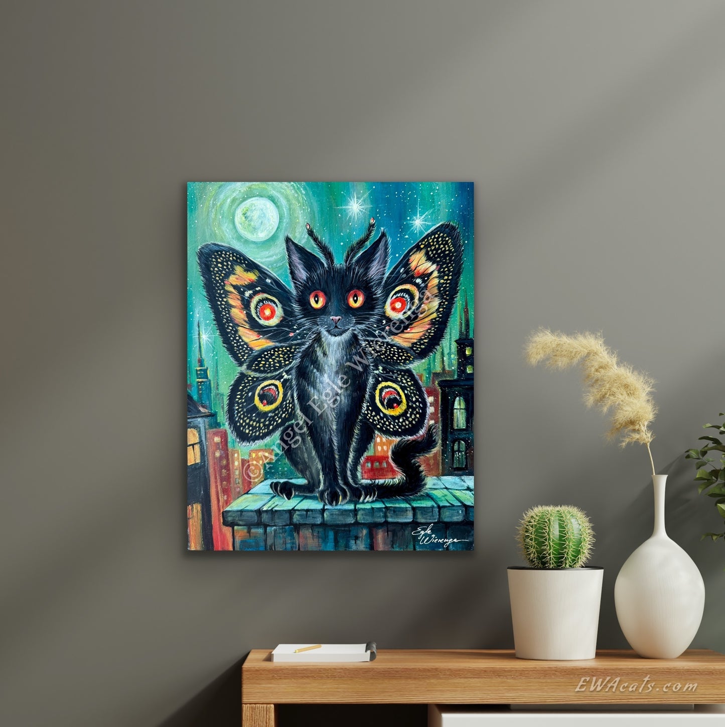 CANVAS "Mothmeow" Open Edition Canvas Giclee
