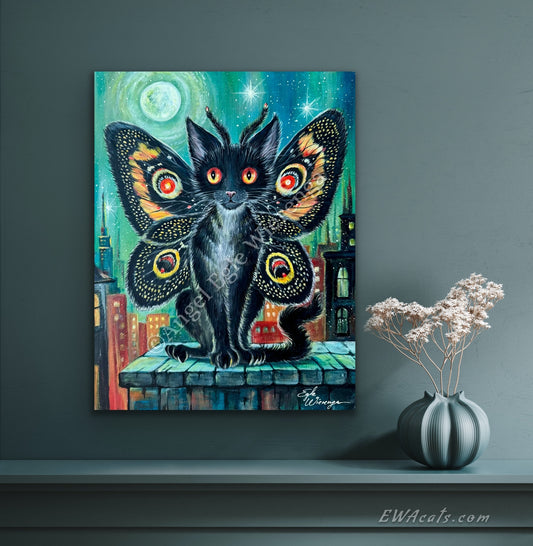CANVAS "Mothmeow" Open Edition Canvas Giclee