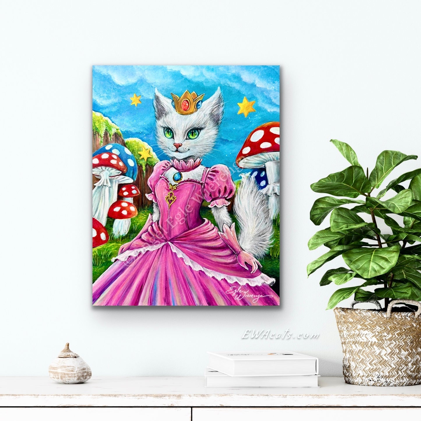 CANVAS "Catbus" Open Edition Canvas Giclee "Purrincess Peach"