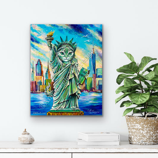 CANVAS "Statue of Lipurrty" Open Edition Canvas Giclee