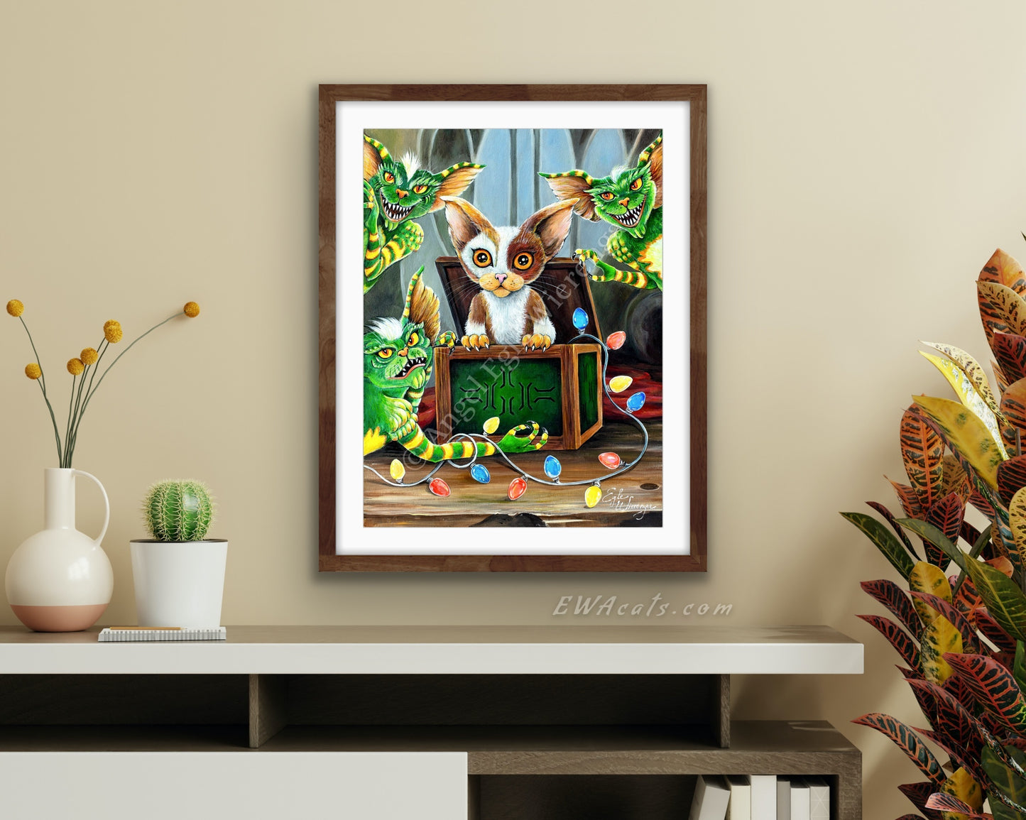 Art Print "Purring Furry Gremlins"