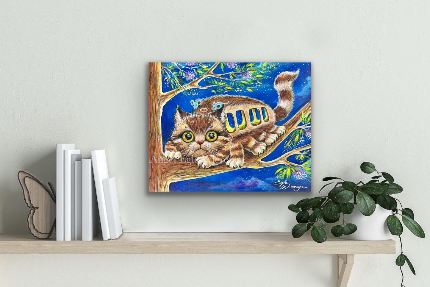 CANVAS "Kittybus" Open Edition Canvas Giclee ((Inspired by Studio Ghibli film My Neighbor Totoro)