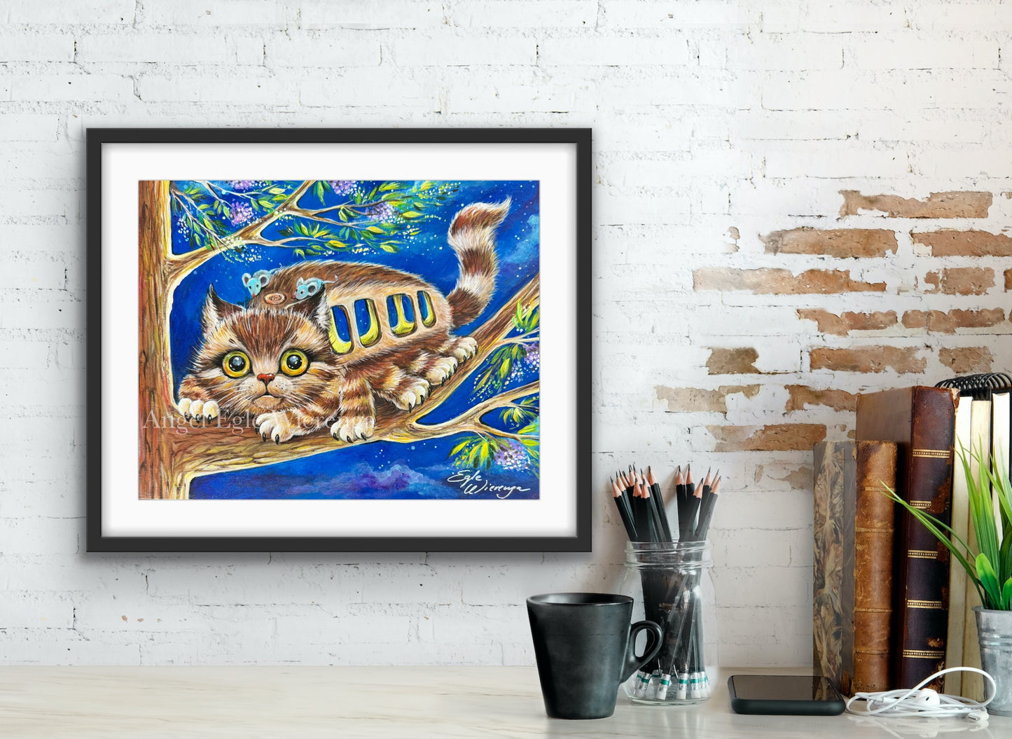 Art Print "Kittybus" ((Inspired by Studio Ghibli film My Neighbor Totoro)