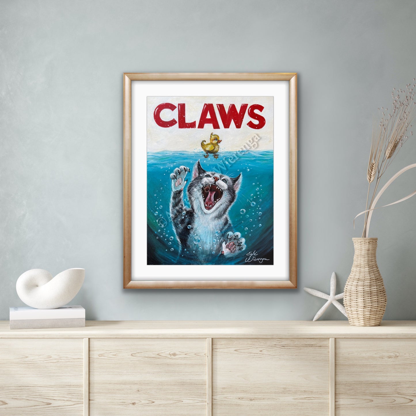 Art Print "Claws" Inspired by movie Jaws