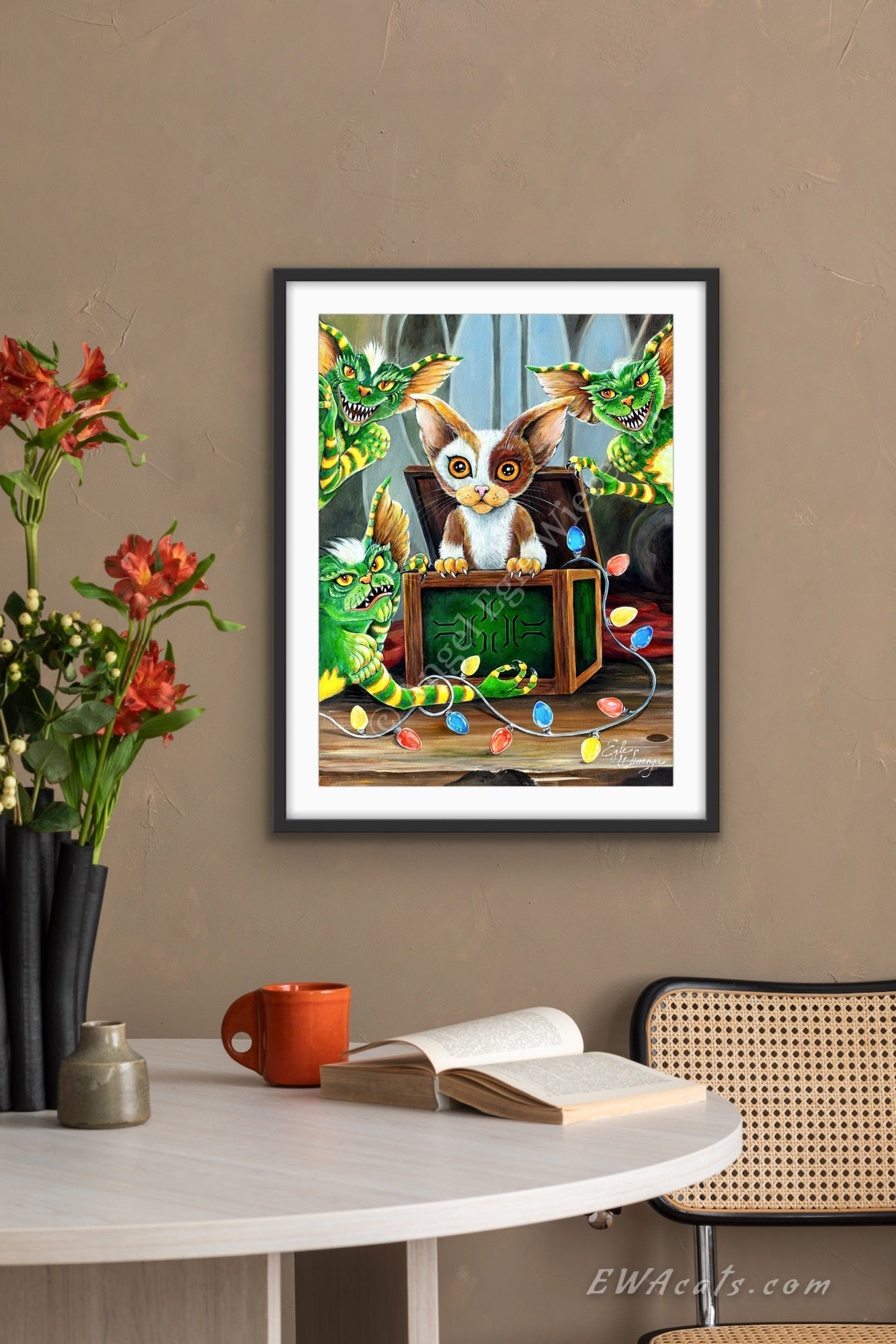 Art Print "Purring Furry Gremlins"