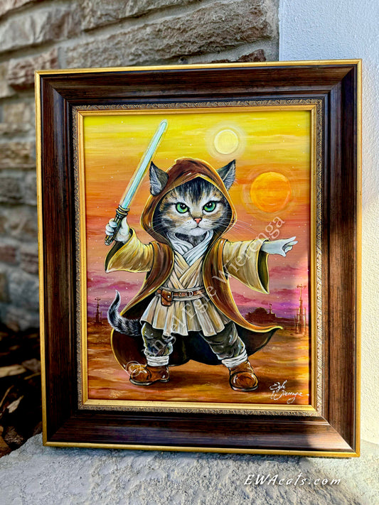 Original Painting "Obi - Wan Catnobi"