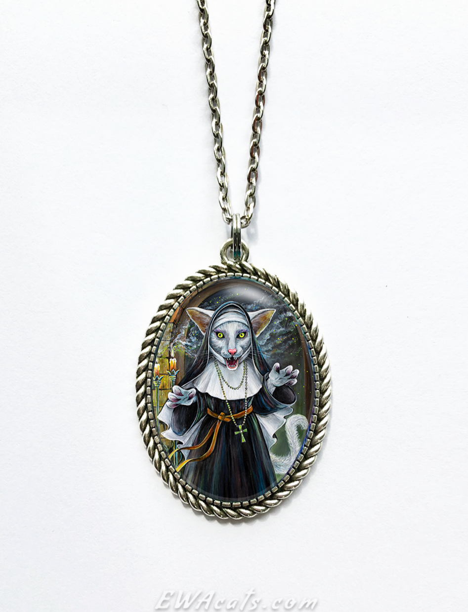 Necklace "Valak the Nun Cat"