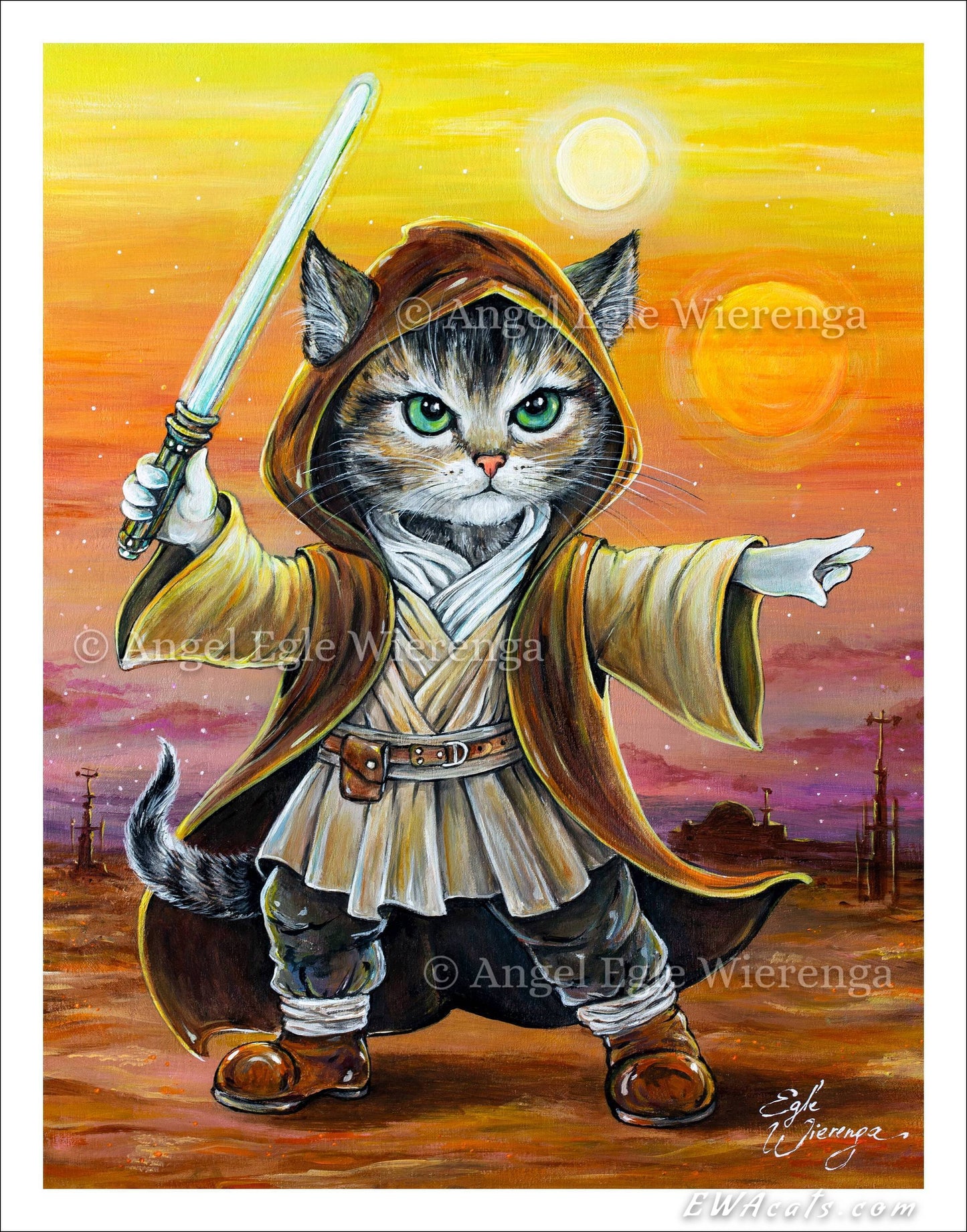 Art Print "Obi-Wan Catnobi"