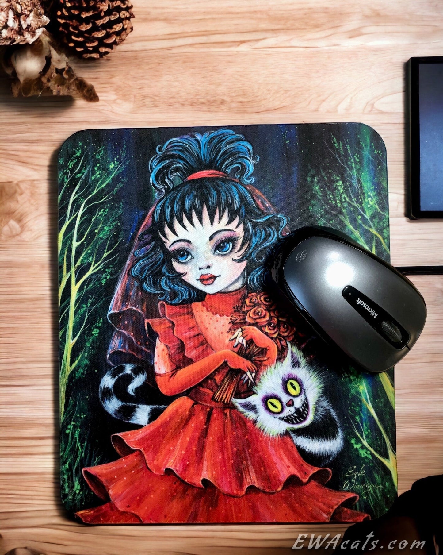 Mouse Pad "Lydia and Her Beetle Kitty"