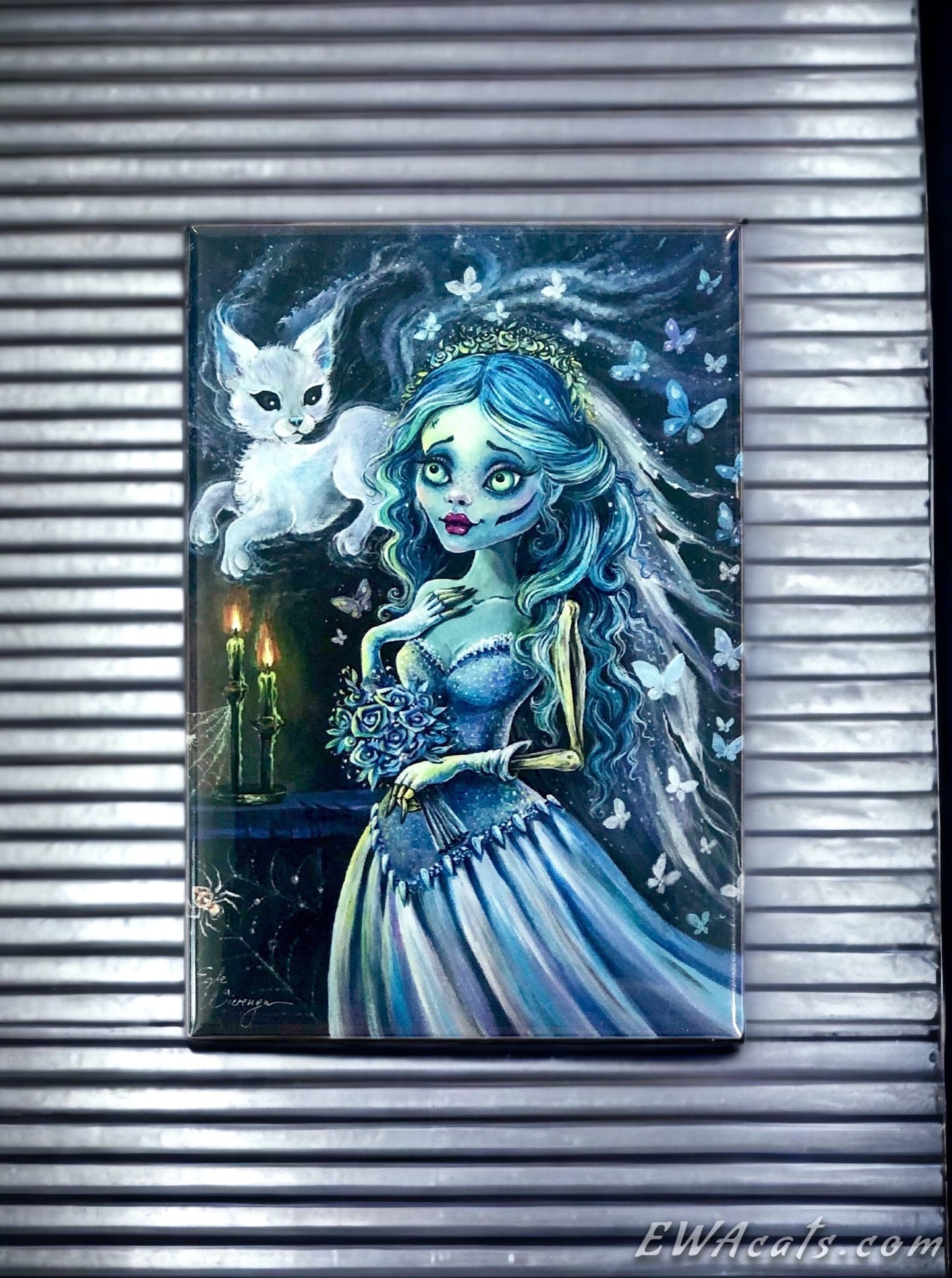 MAGNET 2"x 3" Rectangle "Emily & Her Ghost Kitty"