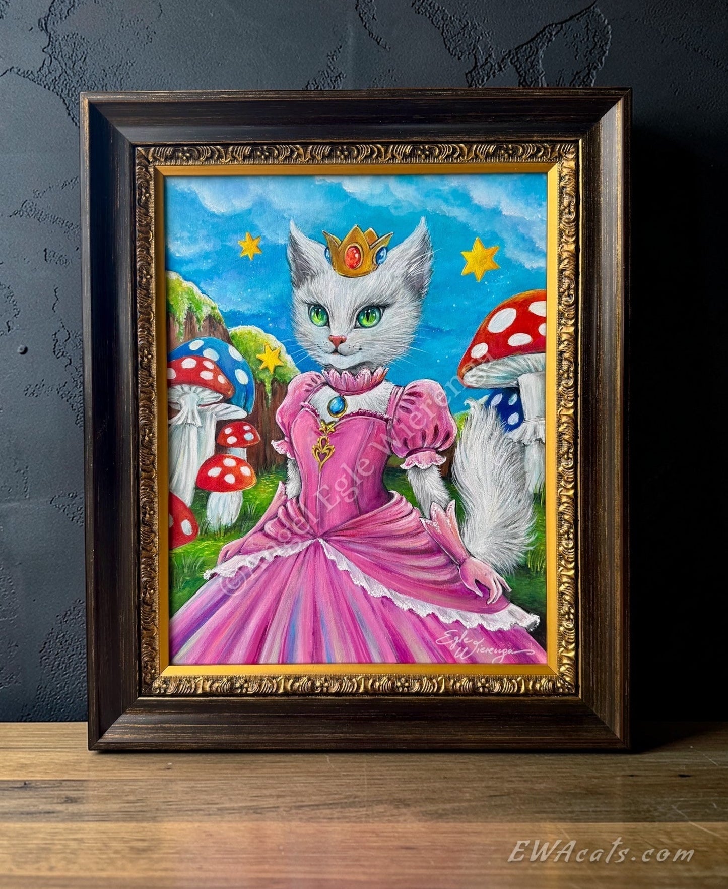Original Painting "Purrincess Peach"