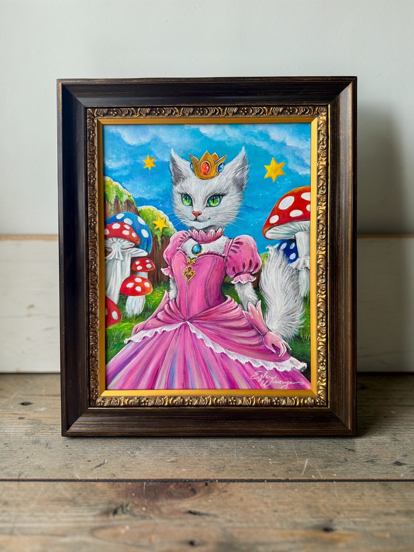 Original Painting "Purrincess Peach"