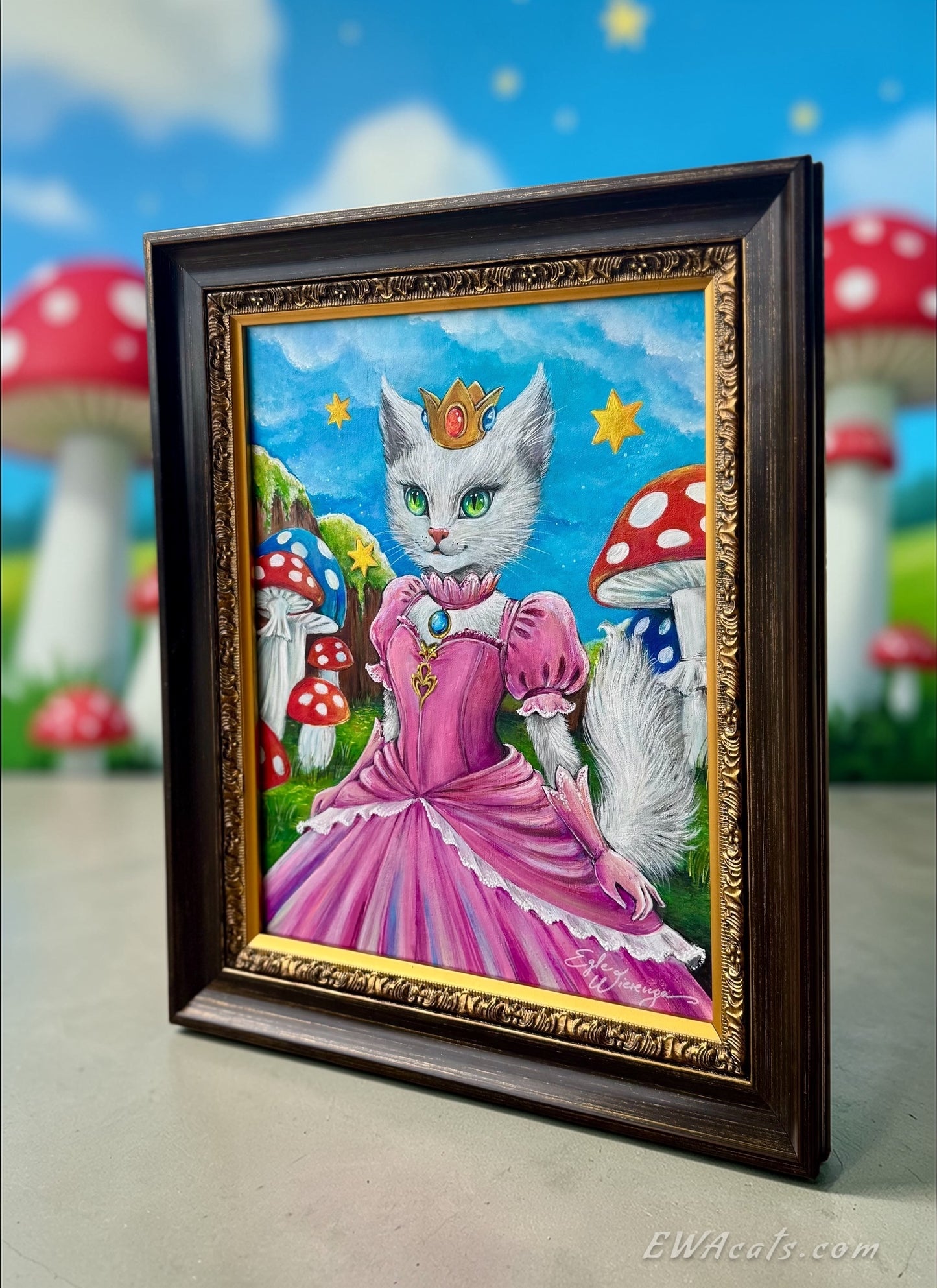 Original Painting "Purrincess Peach"