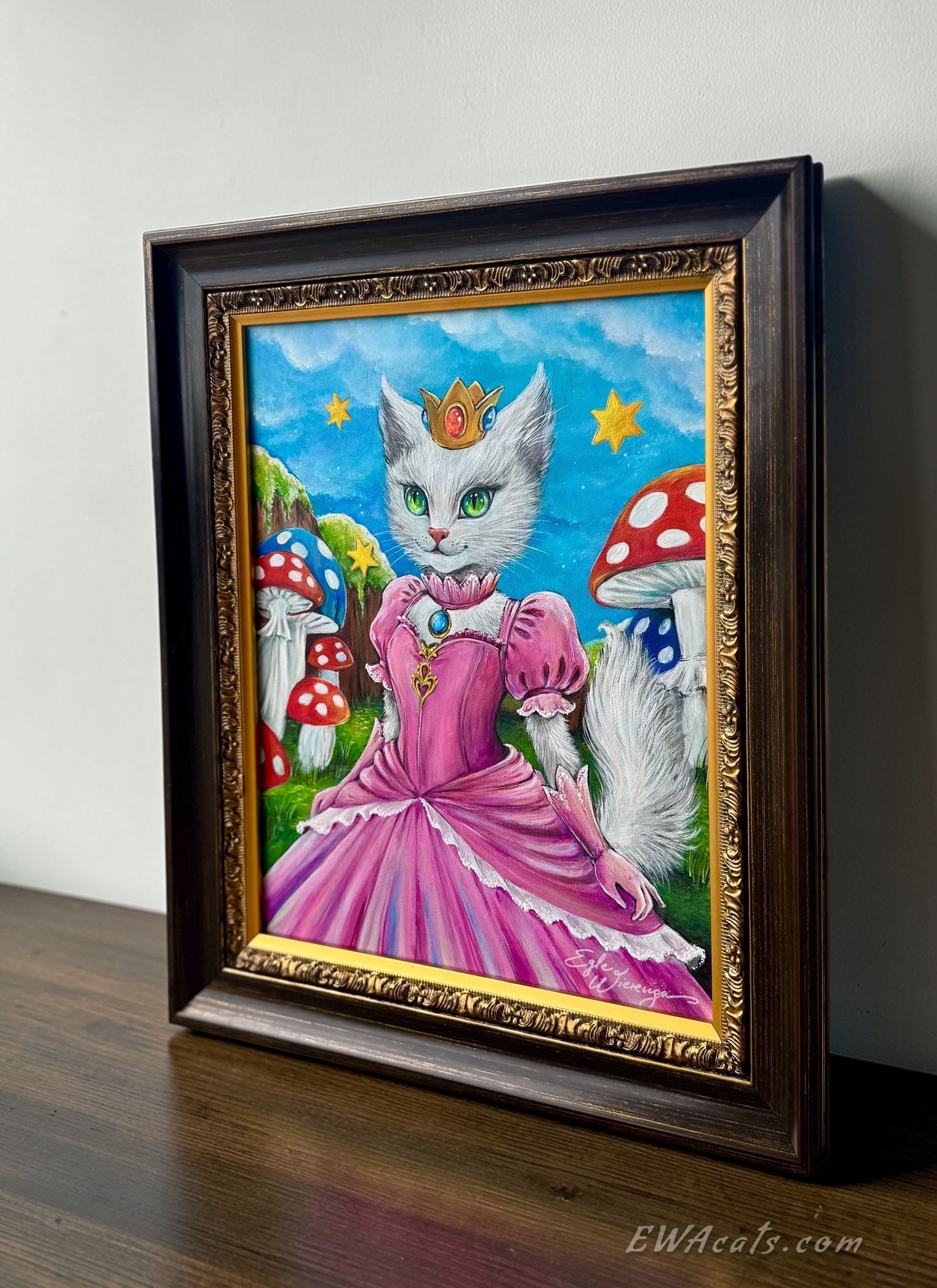 Original Painting "Purrincess Peach"
