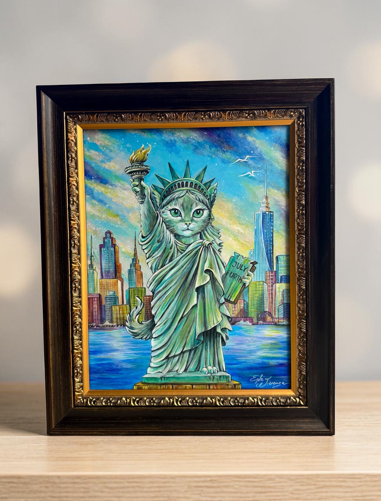 Original Painting "Statue of Lipurrty"