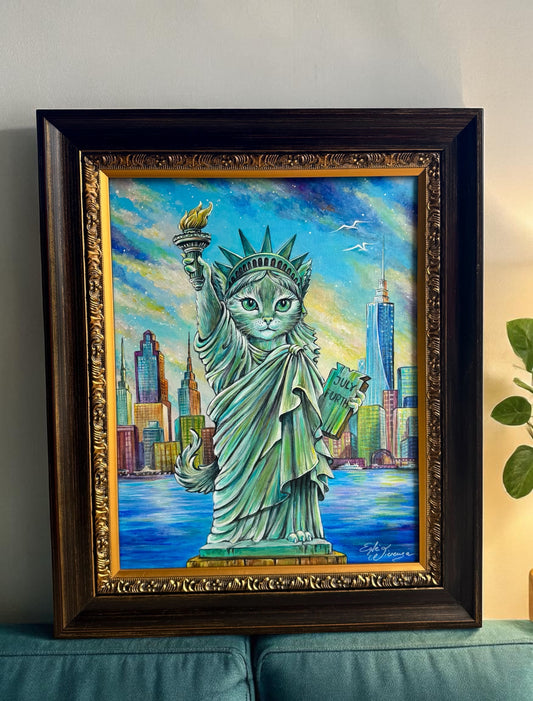 Original Painting "Statue of Lipurrty"