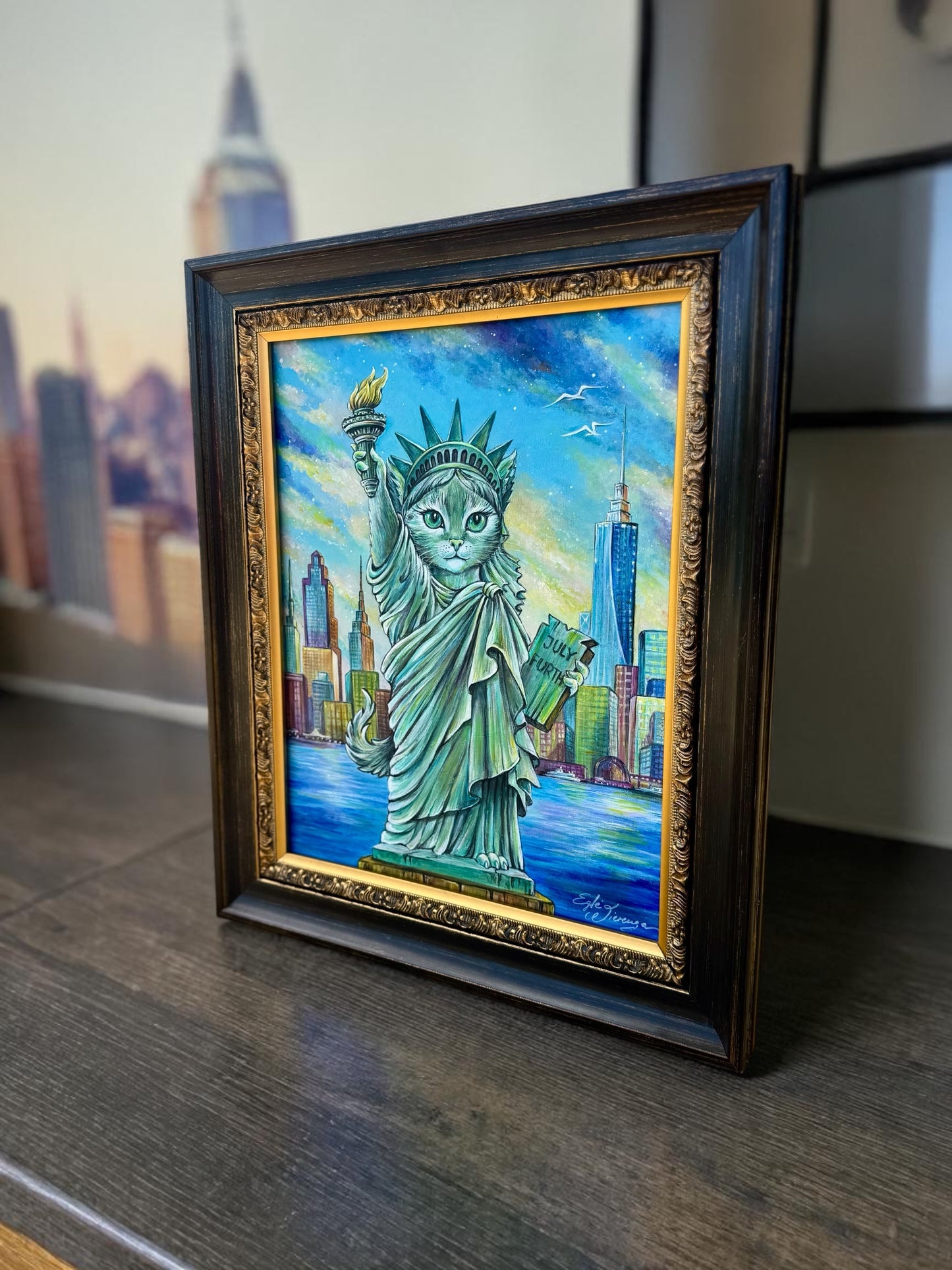 Original Painting "Statue of Lipurrty"