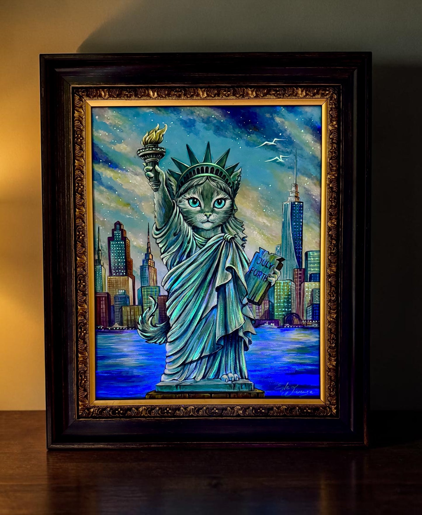 Original Painting "Statue of Lipurrty"
