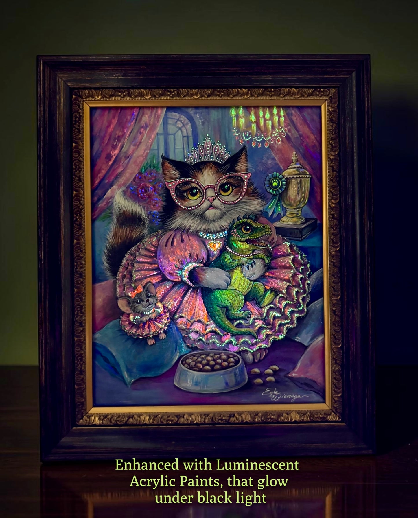 Original Painting "Purrincess and Her Little Monste"