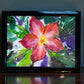 Original Painting "Radiant Bloom" Fluid Acrylic on paper
