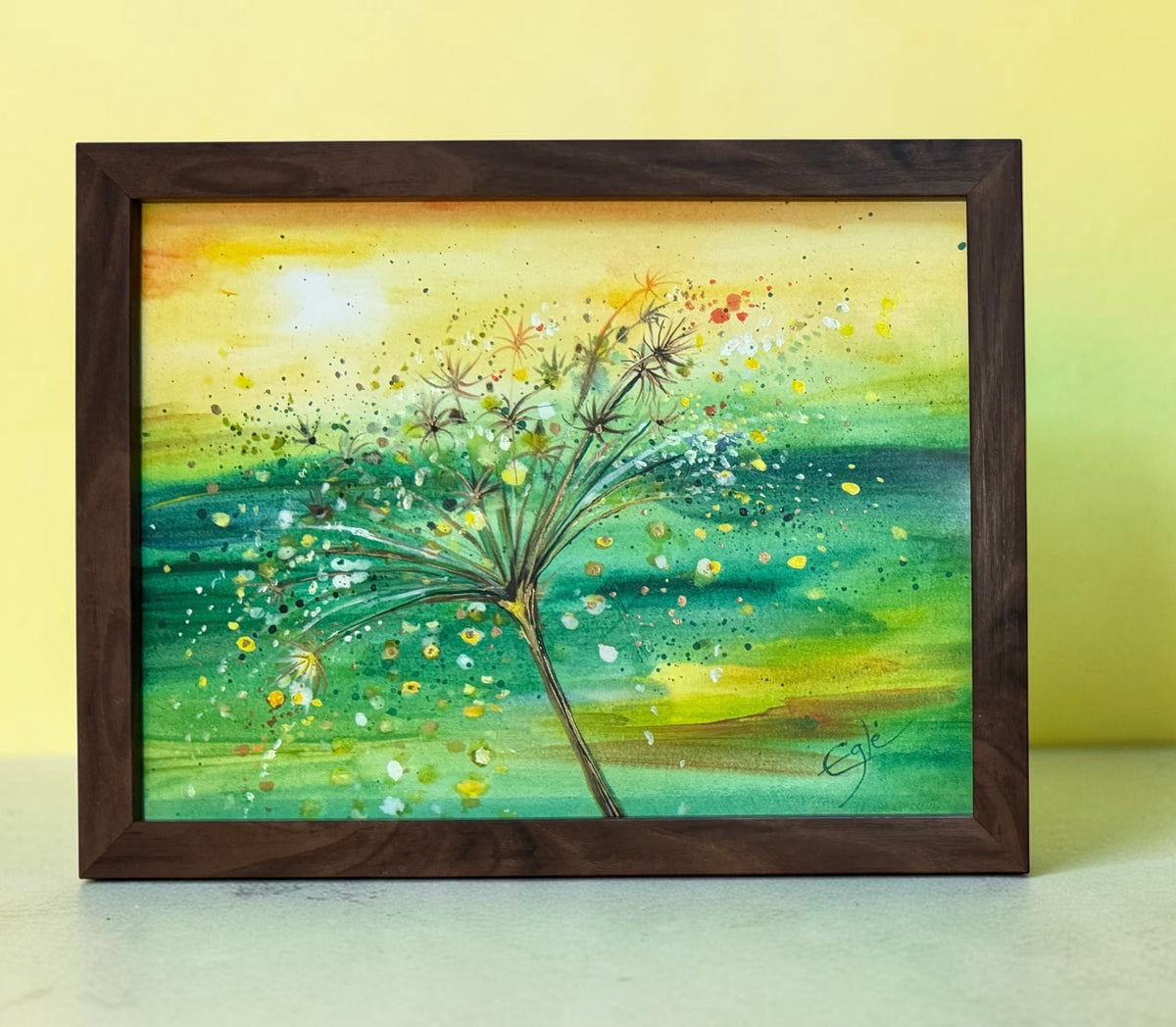 Original Painting "Seeds of Light" Fluid Acrylic on paper